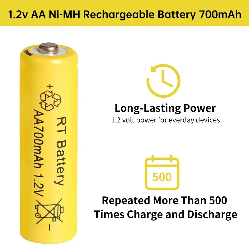 Skywolfeye 30pcs AA AAA NiMh 700mah Battery Set with Charger