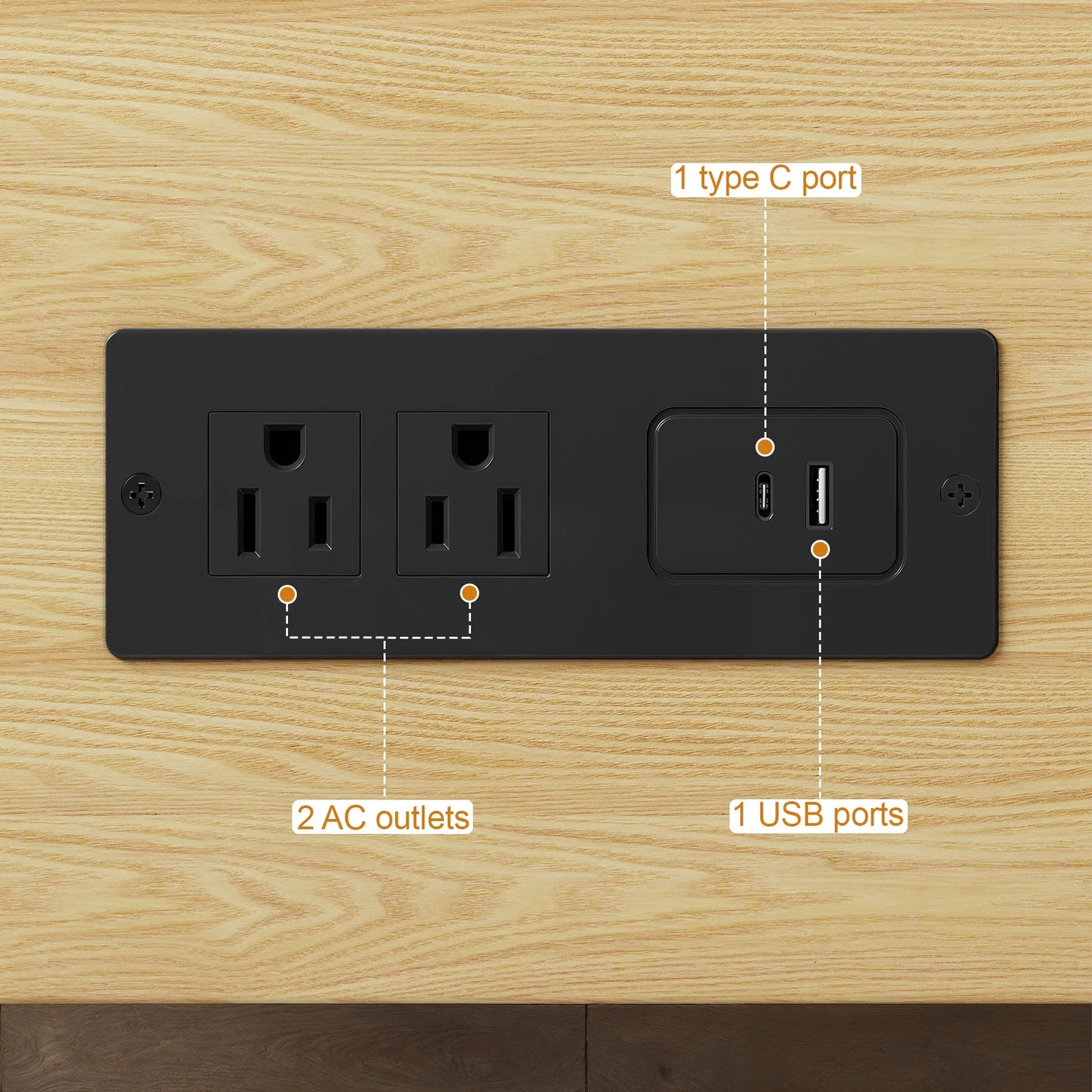 Onbrill 69in TV Stand With Power Outlet Storage Cabinet Adjustable Shelves