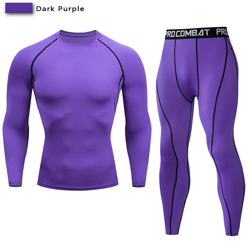 2pcs Men's Compression Sportswear Suit GYM Tight Yoga Sets