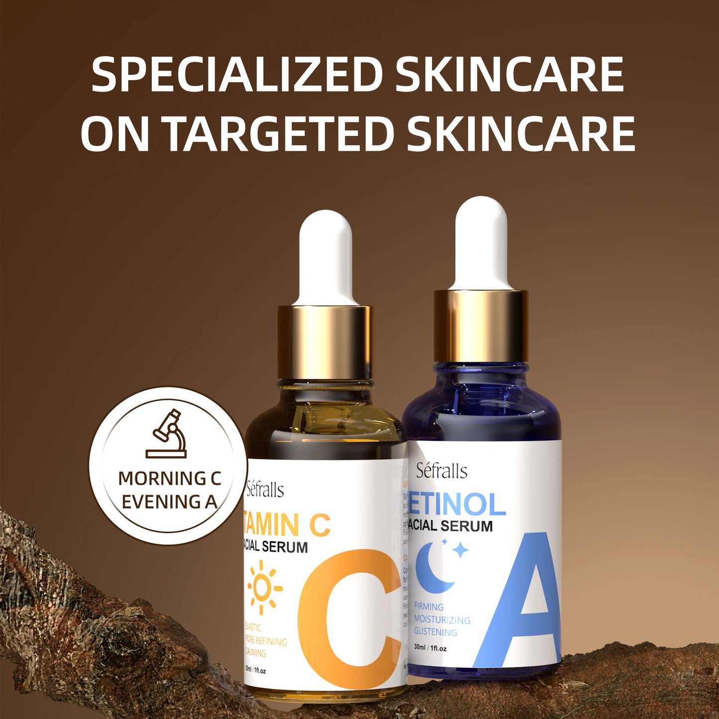 Séfralls RETINOL & VITAMIN C Serum 2PCS Set for All Skin Types
