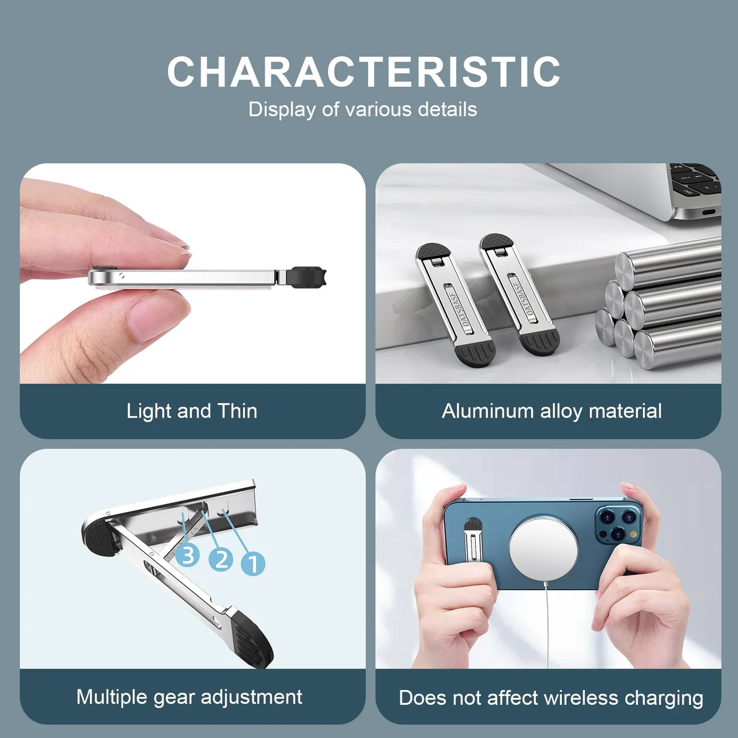 Oatsbasf Portable Desktop Phone Holder For iPhone 12 13 Pro Max