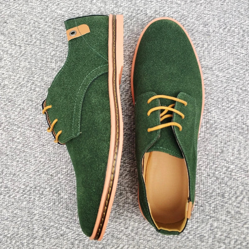 2020 Spring Suede Leather Men Shoes Oxford Casual Classic Sneakers Comfortable Footwear Large Size Flats