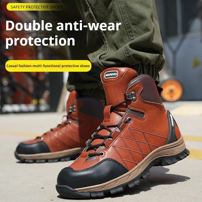 Safety Shoes Men Work Sneakers Indestructible Puncture-Proof