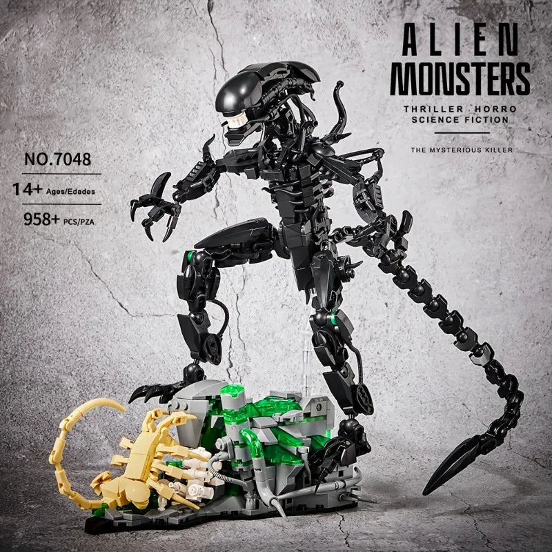 New Alien Warrior Building Blocks Planet Sci Fi Creative Knight Ornaments Trendy Toys Splicing Building Blocks