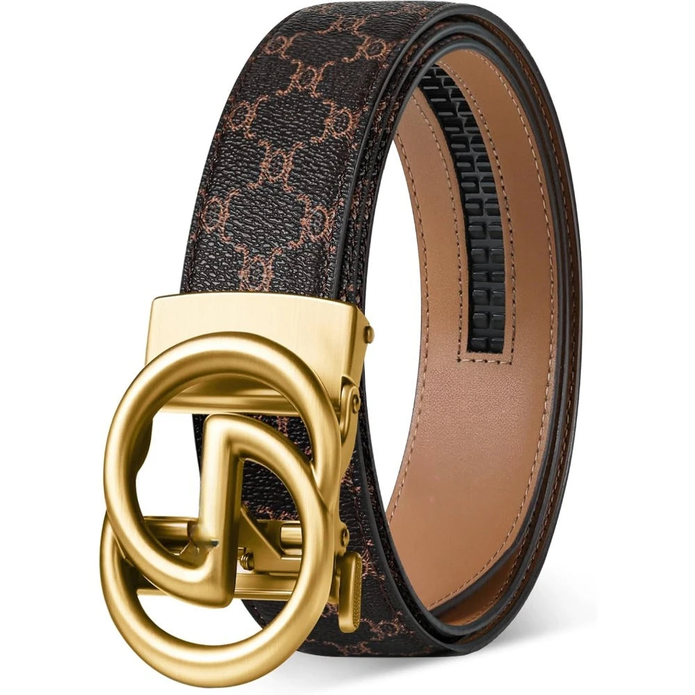 Mens Ratchet  Leather belt Adjustable  - 1 3/8"