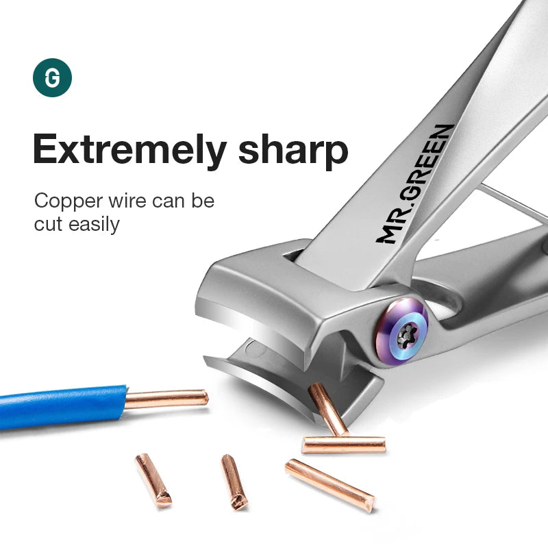 MR.GREEN Nail Clippers Wide Jaw Opening Stainless Steel Clipper
