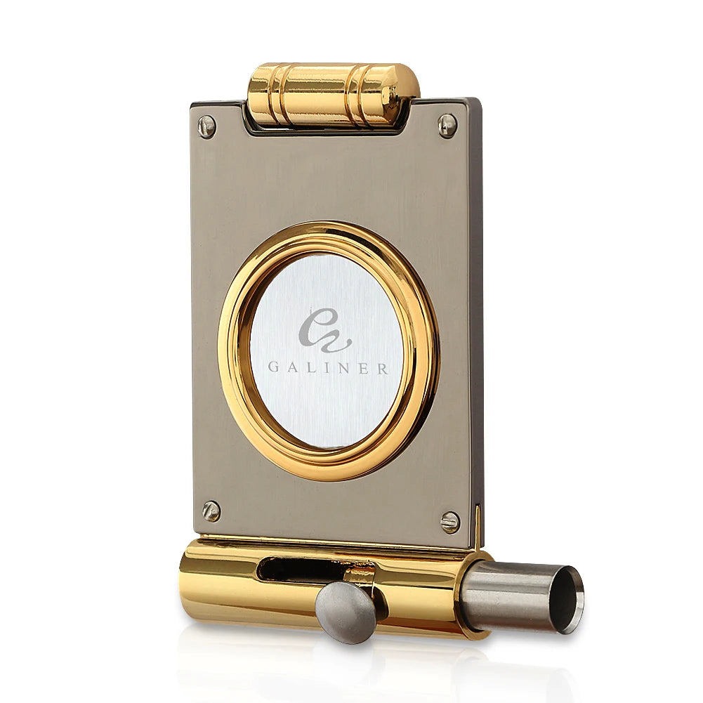 Galiners Cigar Cutter Guillotine With Cigar Punch Hole Drill Opener Stainless Steel Tobacco Cutting Accessories Tool