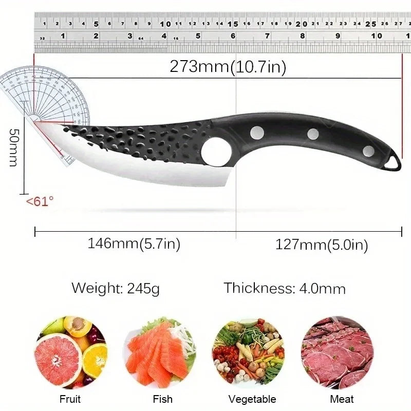1pc,Kitchen Knife, Hand-forged Kitchen Boning Knife with Cover