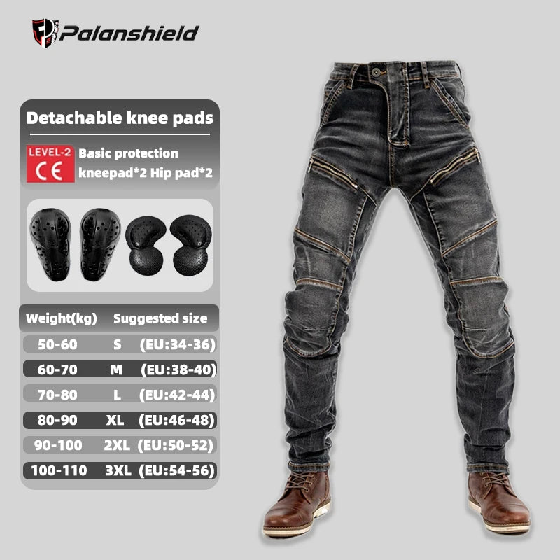 Men's Moto Jeans Motorcycle Pants Protective Gear Touring Motorbike Trousers Motocross CE Protective Stretch Jeans