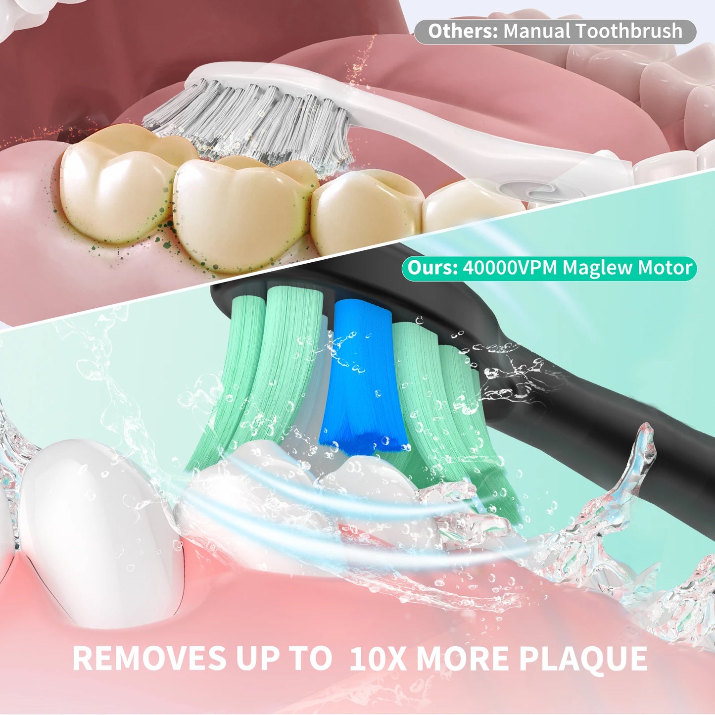 Electric Toothbrush Rechargeable With 8PCS