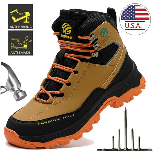 Safety Shoes Men Boots High Top  Work Boots