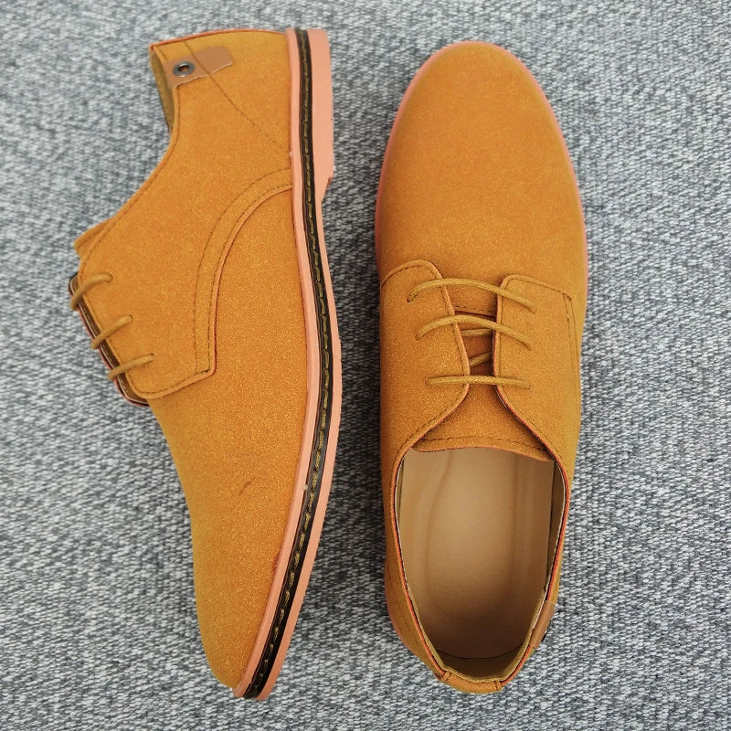 2020 Spring Suede Leather Men Shoes Oxford Casual Classic Sneakers Comfortable Footwear Large Size Flats