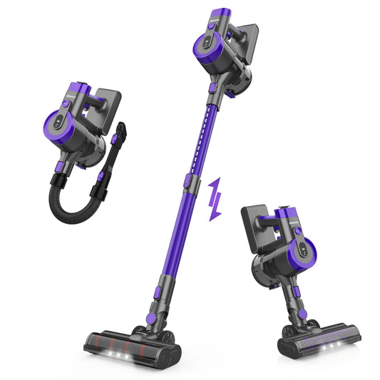 Devoac V90 Cordless Vacuum Cleaner 6 in 1 Ultra Light Stick Vacuum 365W Motor 28KPa Handheld for Hard Floor and Carpet Pet Hair