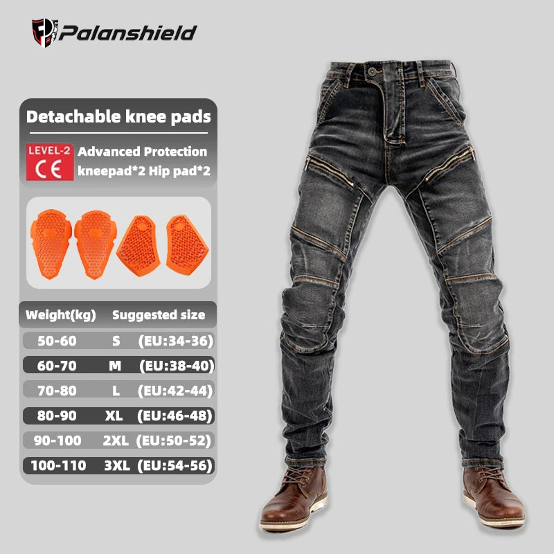 Men's Moto Jeans Motorcycle Pants Protective Gear Touring Motorbike Trousers Motocross CE Protective Stretch Jeans