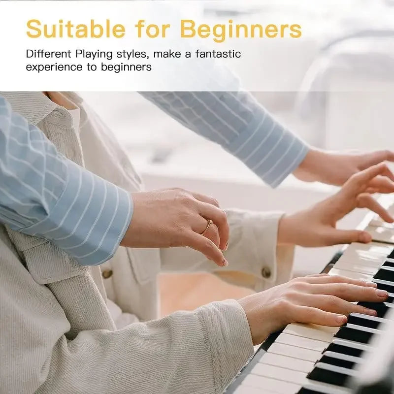 Full-Size Semi-Weighted Upright Flip Electric Keyboard Piano with 3 Pedal