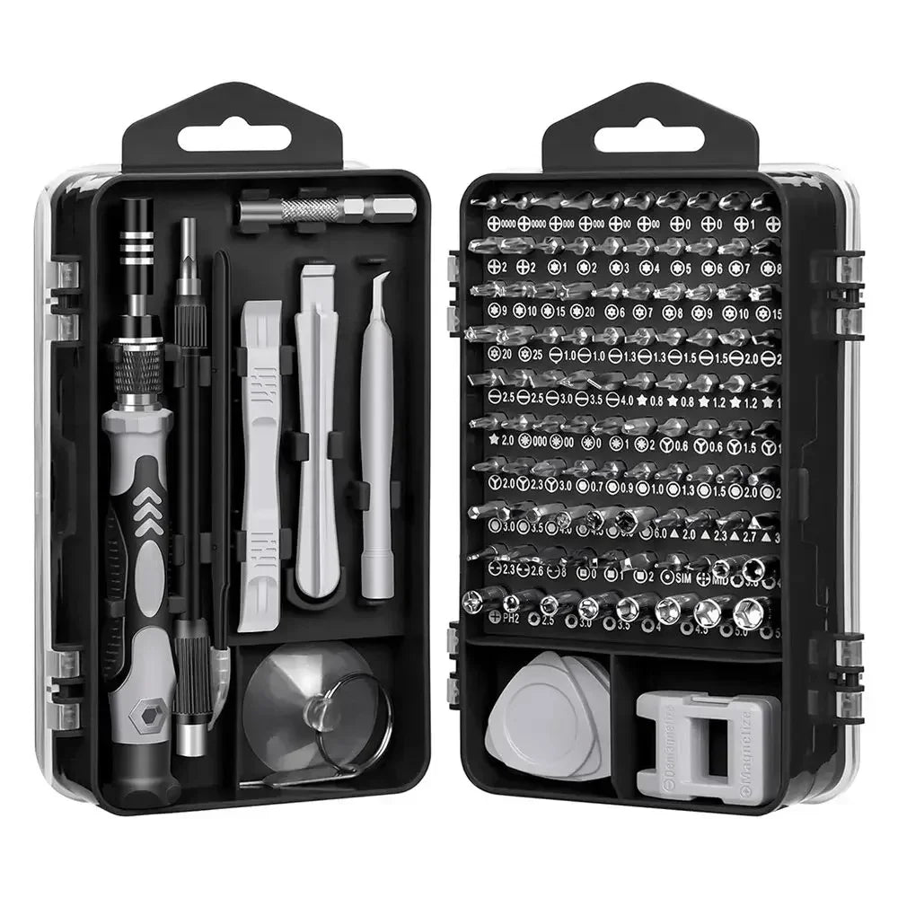 115 in 1 Car Maintenance Portable Small Toolbox Screwdriver Set, Mobile Phone and Computer Disassembly Combination Tool