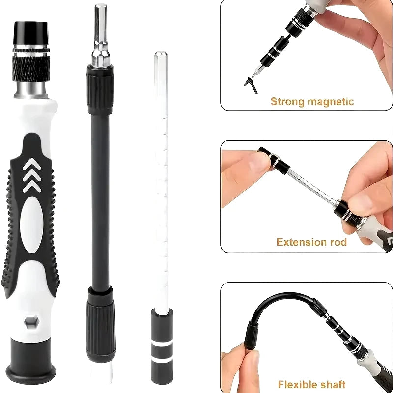 JCD Precision Screwdriver 115 in 1 Set Multifunctional Professional Repair Tool with 98 Pieces Magnetic