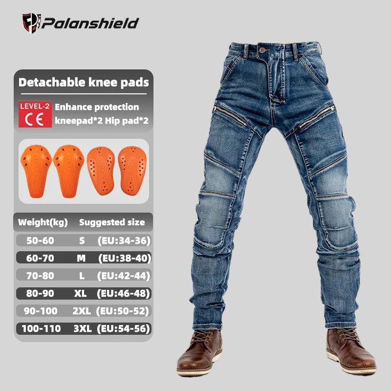 Men's Moto Jeans Motorcycle Pants Protective Gear Touring Motorbike Trousers Motocross CE Protective Stretch Jeans