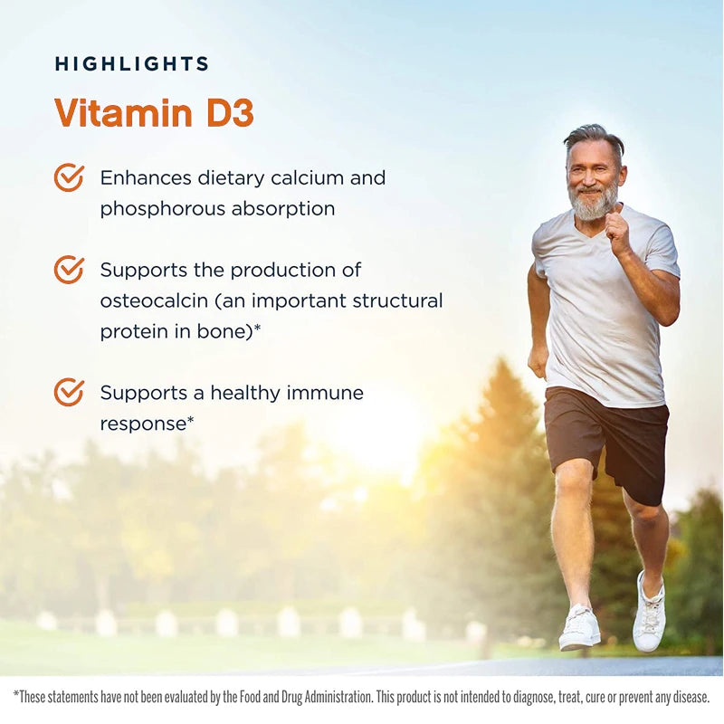 Vitamin D3 Supplement, Supports Calcium Absorption