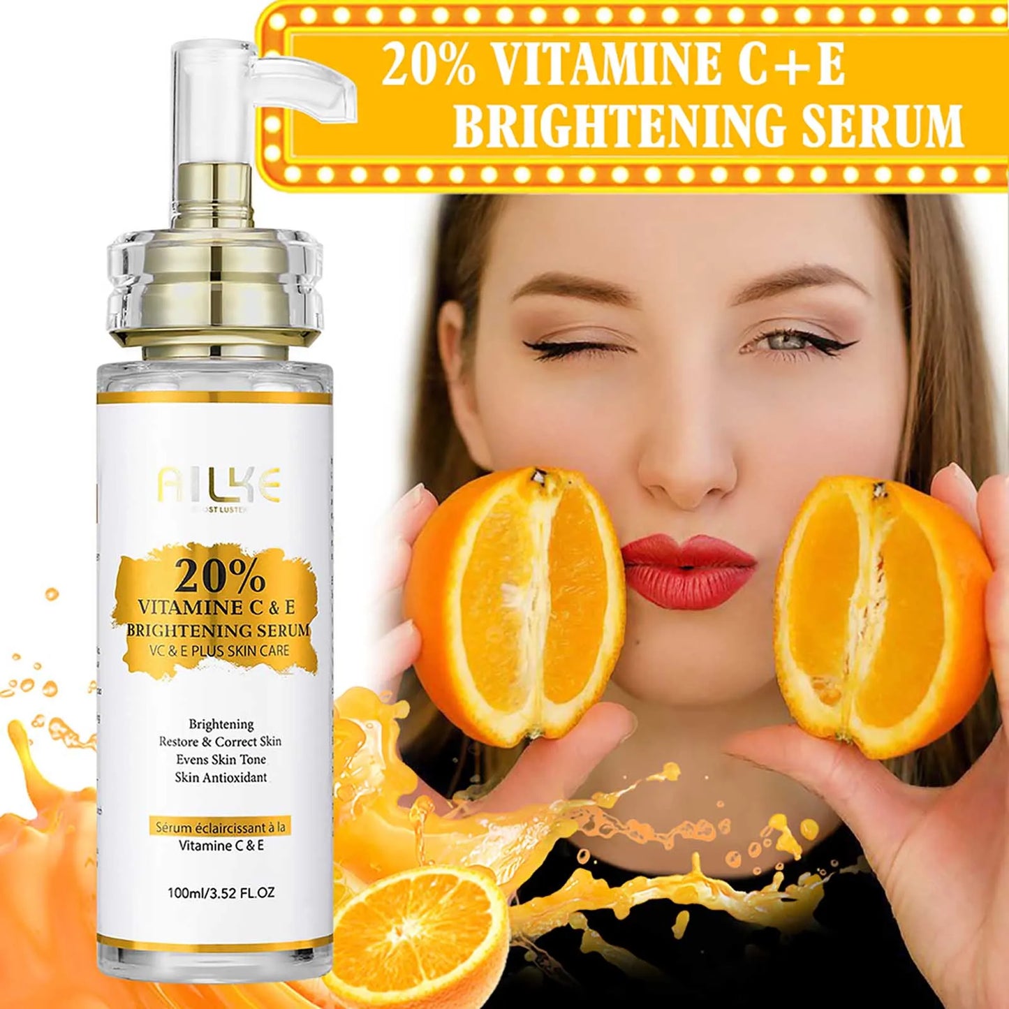 AILKE Vitamin C Skin Care Kit for Even Skin Tone and Brightening