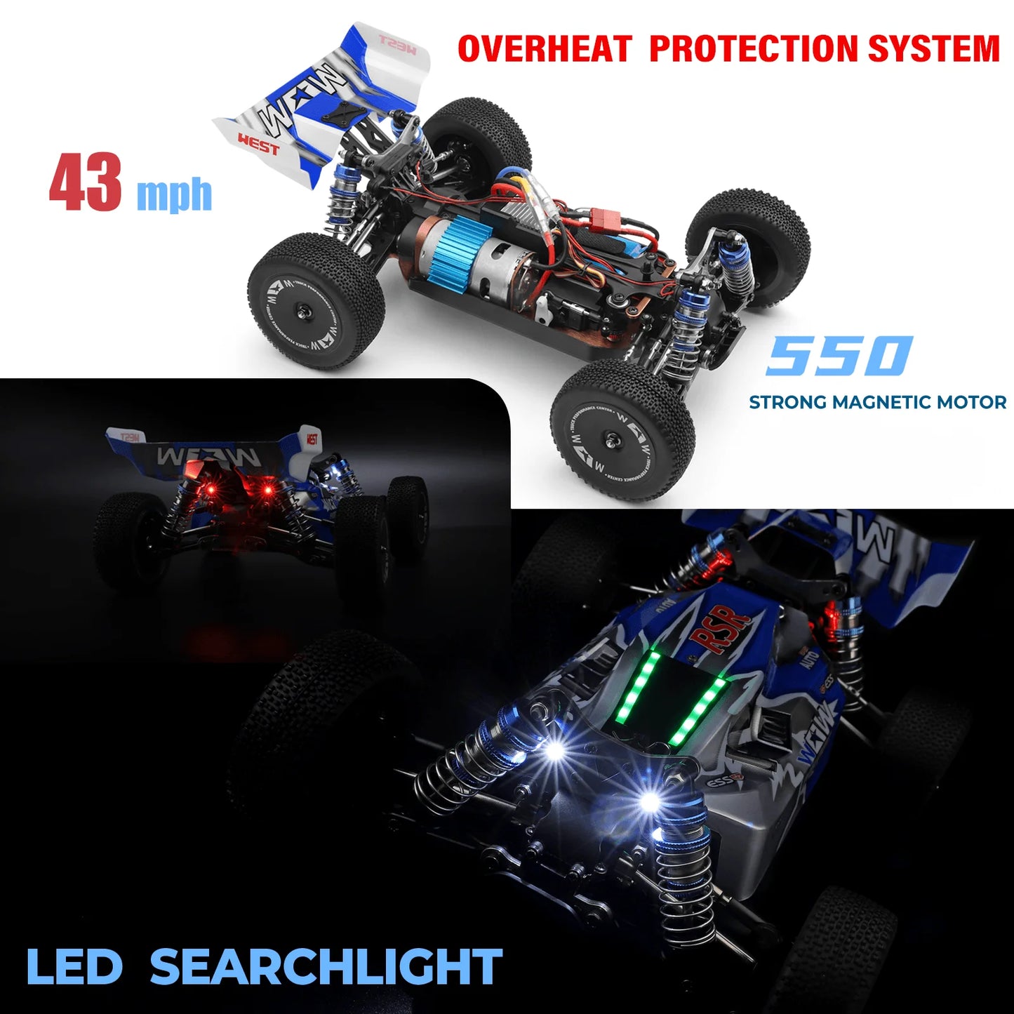 Max 43 Mph Off-road Remote Control Car,