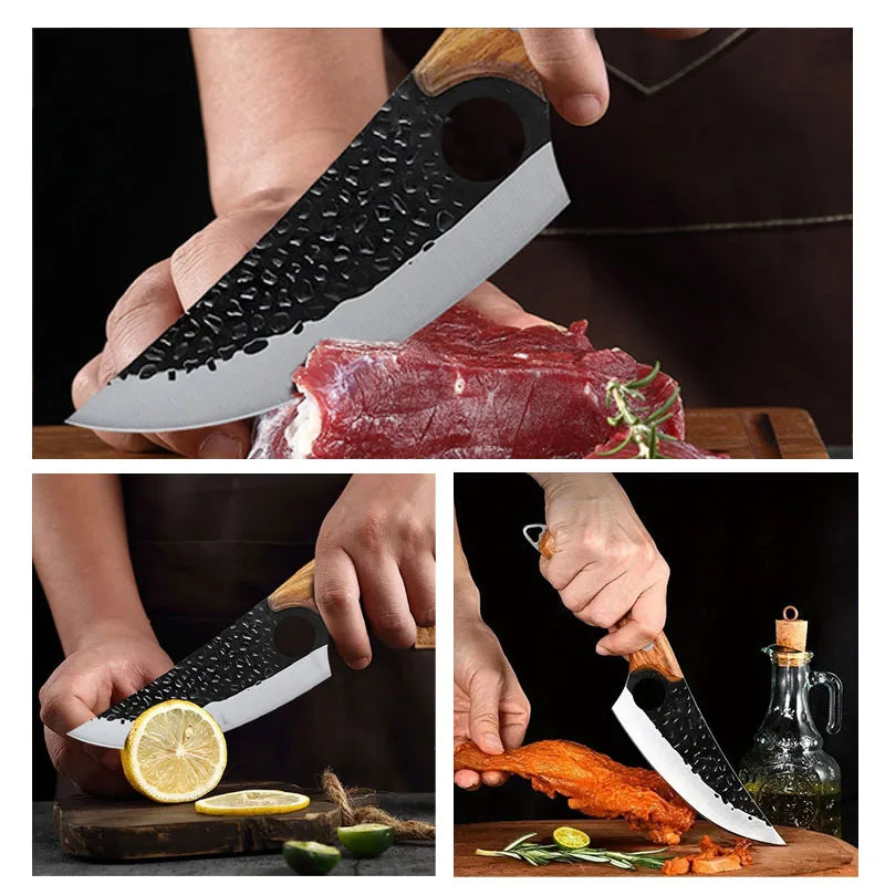1pc,Kitchen Knife, Hand-forged Kitchen Boning Knife with Cover