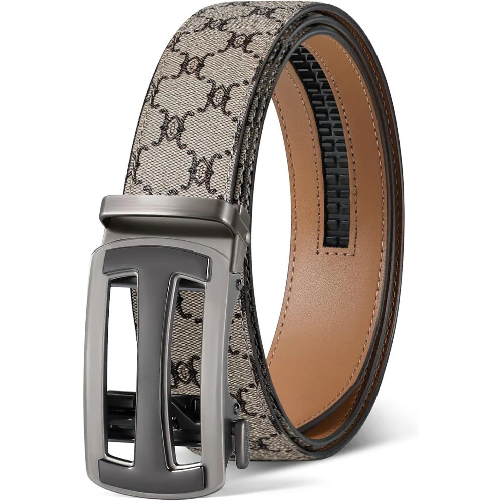 Mens Ratchet  Leather belt Adjustable  - 1 3/8"