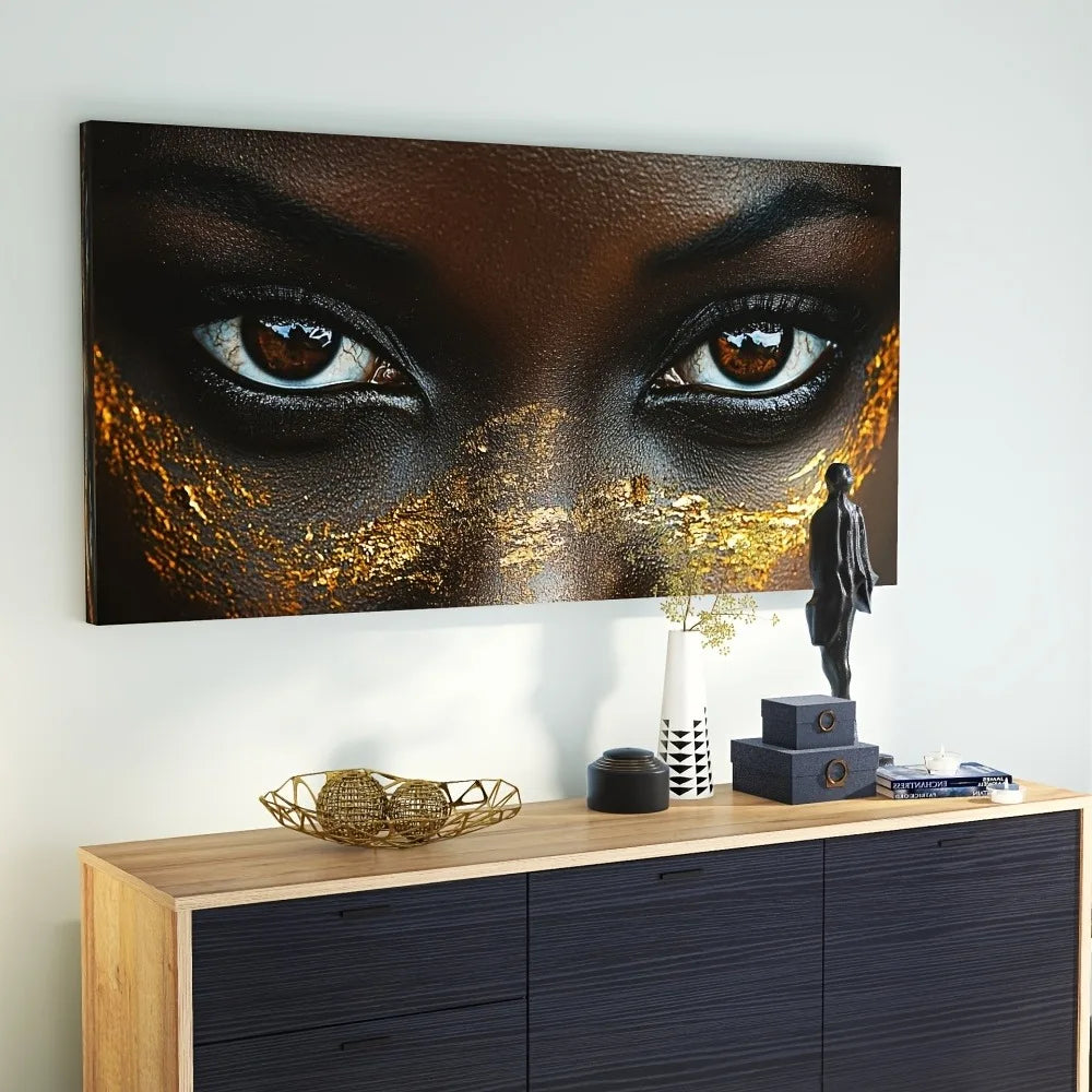 Modern African Women's Abstract Art Print on Canvas