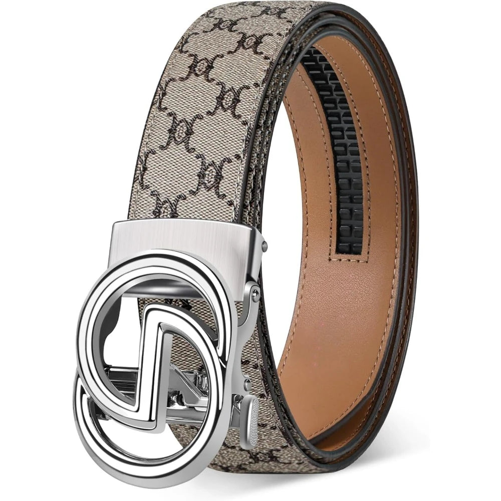 Mens Ratchet  Leather belt Adjustable  - 1 3/8"