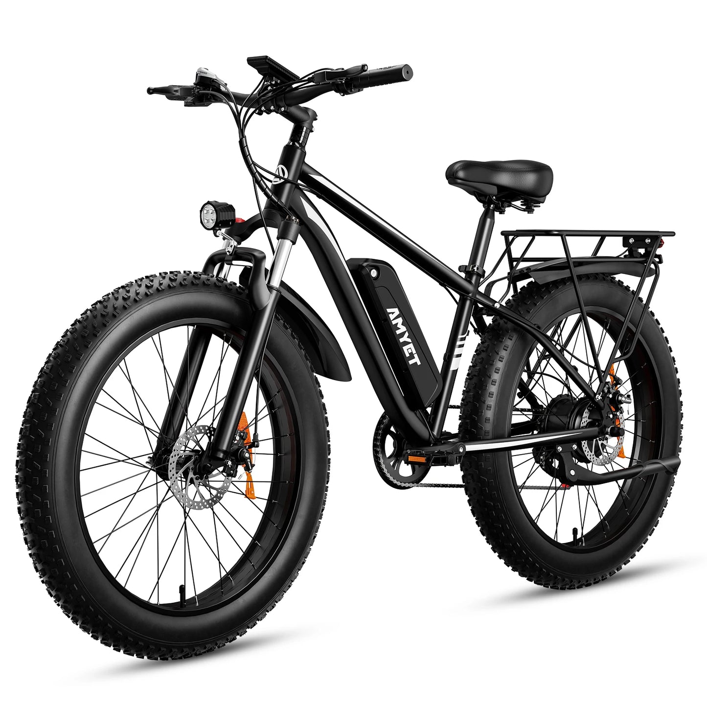 AMYET Electric Bike EB26 Adults Electric Bicycle 1500W 48V 15AH 26 Inch Fat Tire Mountain Bike 31mph Electric Dirt Bike