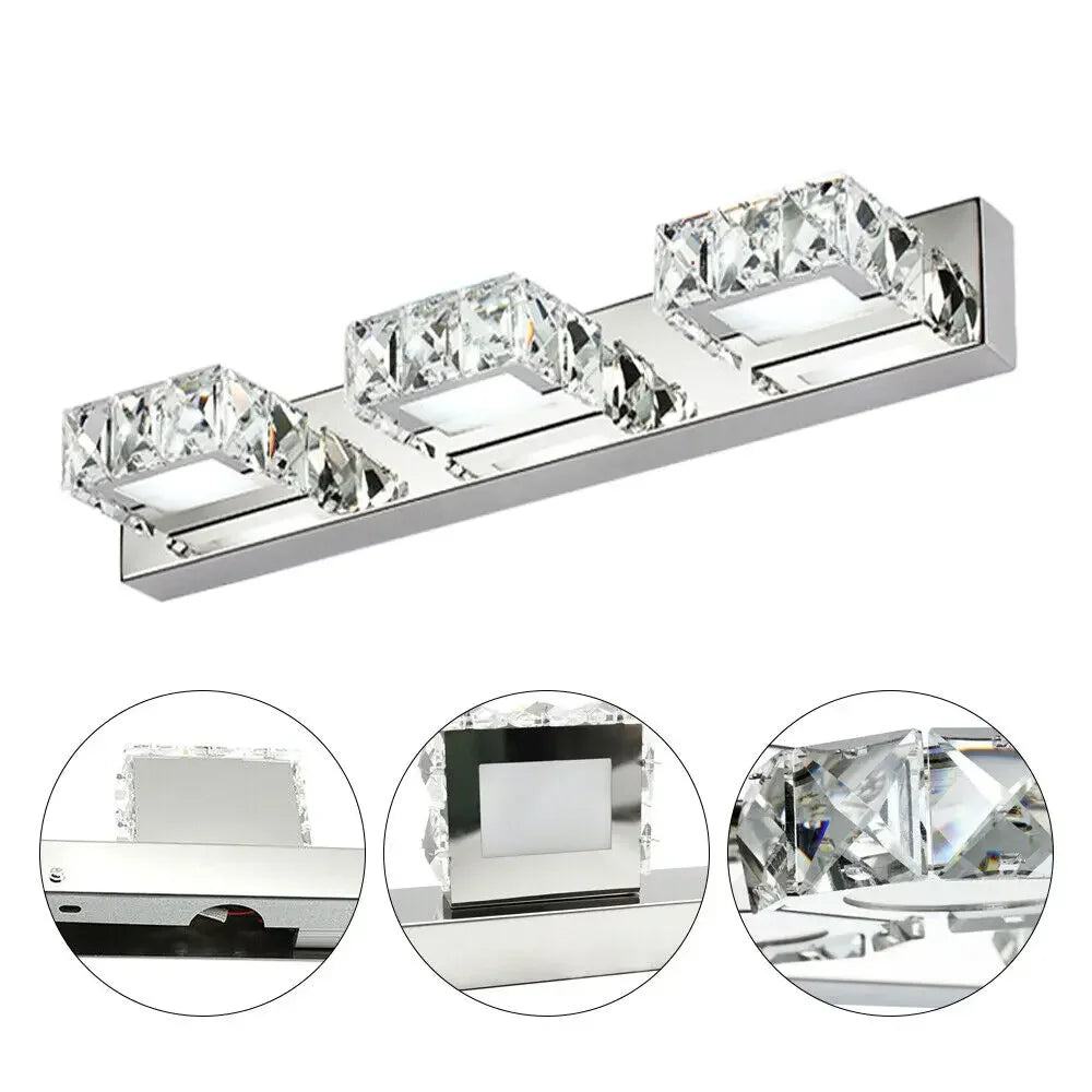 3 LED Bathroom Mirror Lights Modern Vanity Light Wall Mounted Fixture