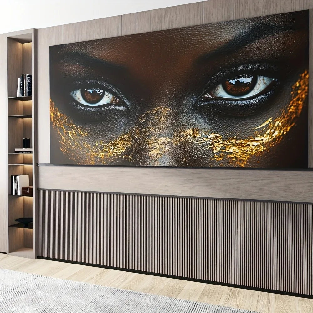 Modern African Women's Abstract Art Print on Canvas