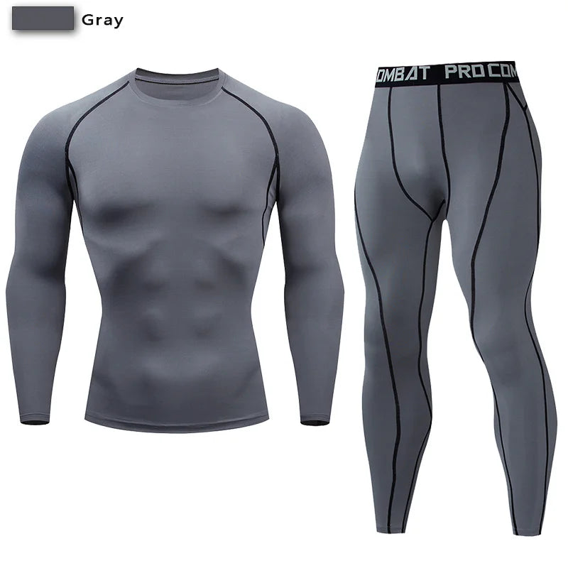 2pcs Men's Compression Sportswear Suit GYM Tight Yoga Sets