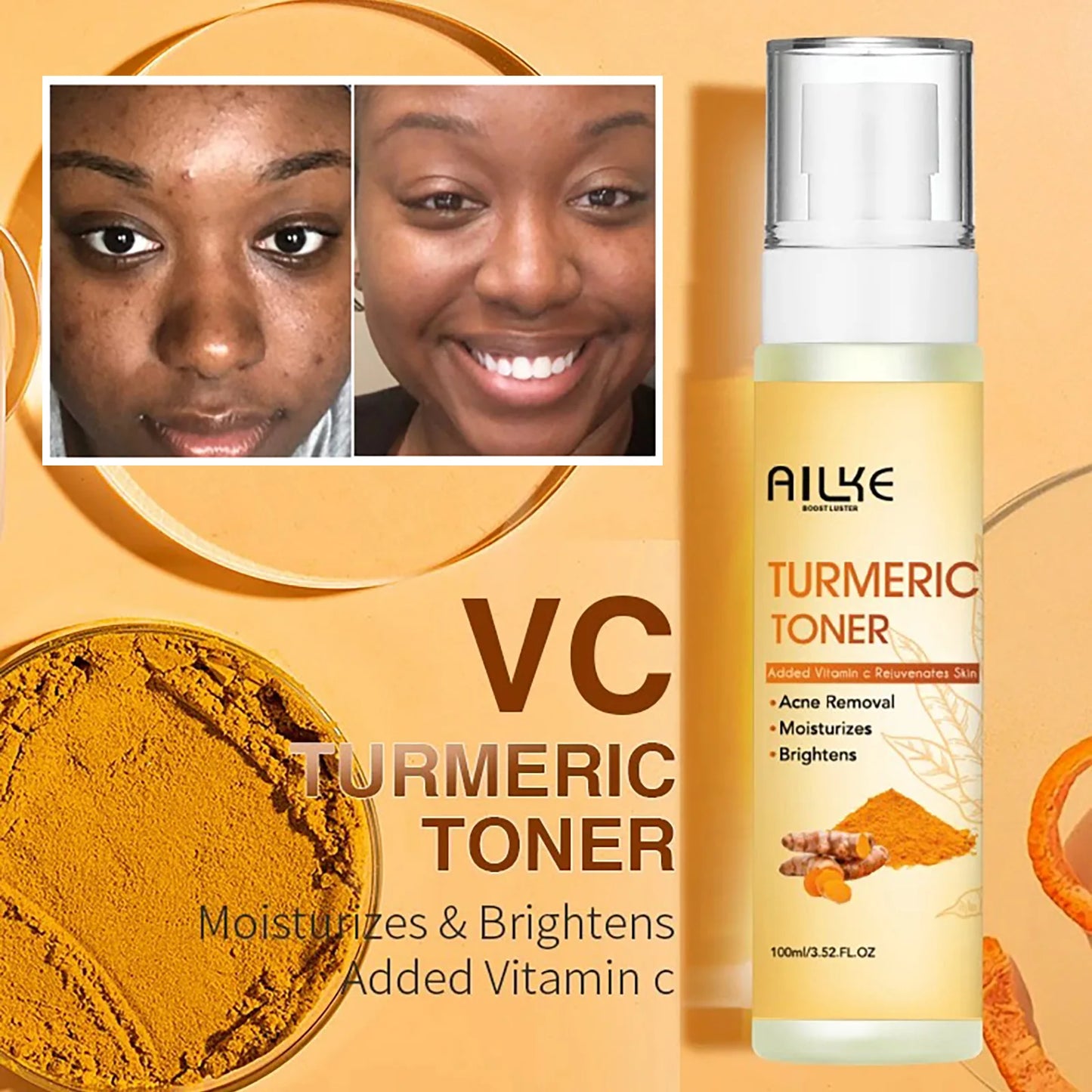 AILKE Turmeric Set for Whiten, Even Skin Tone, Hydrate