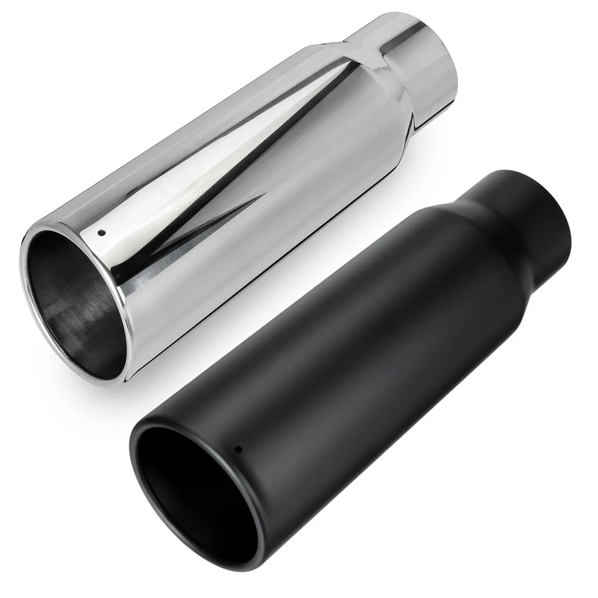 Universal Car Straight Exhaust Tip 3 Inch Inlet 4 Inch Outlet 12 Inch Length Stainless Steel Muffler Tip Tailpipe