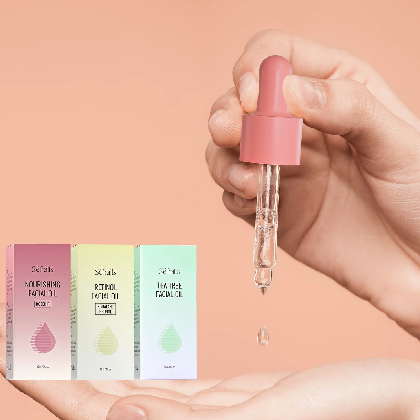 Séfralls Retinol Rosehip Tea Tree Facial Oils Set 30ml