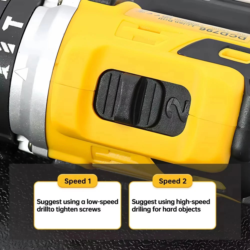 Dewalt DCD796 13mm Brushless Impact Electric Drill Cordless Screwdriver 20V Rechargeable Power Tool