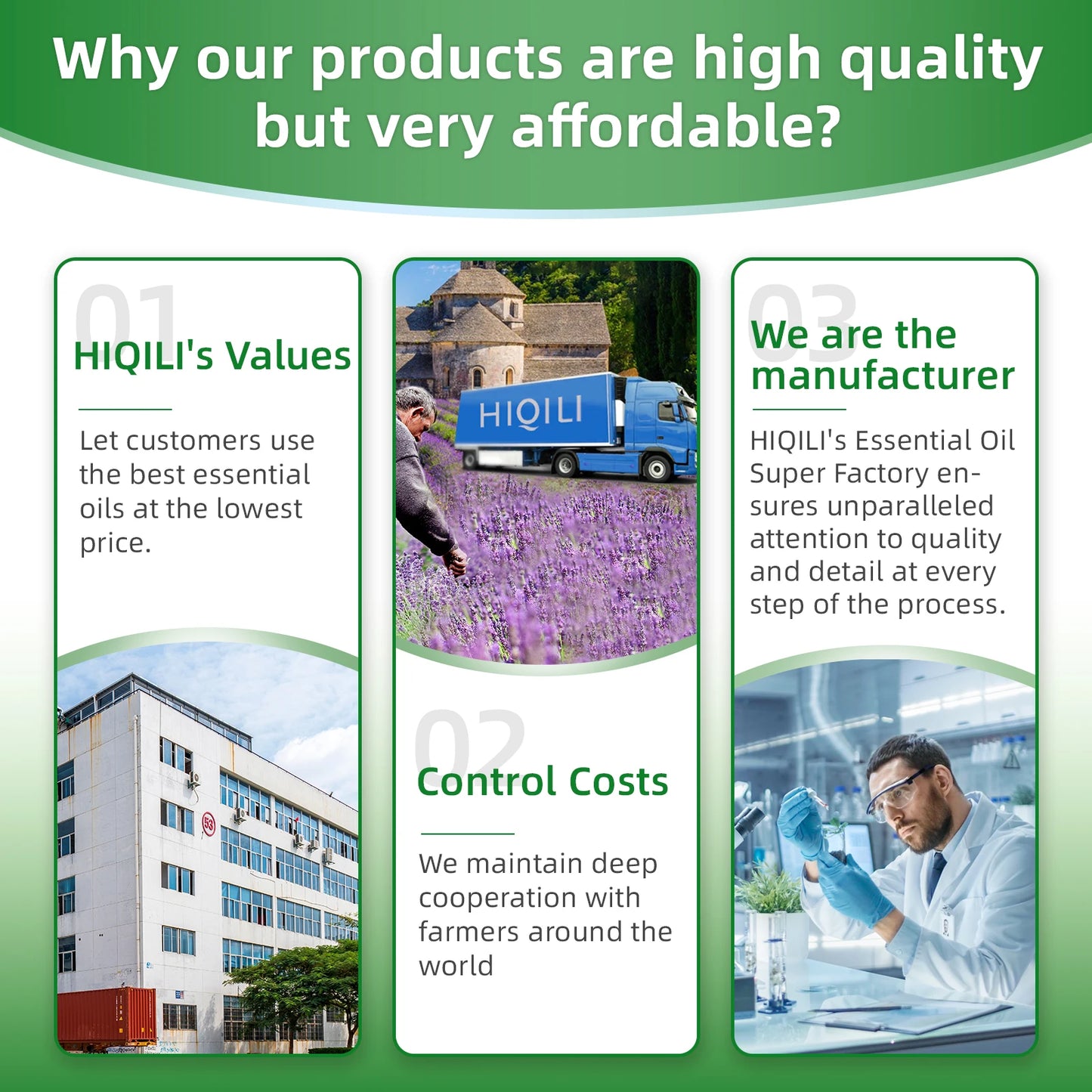 HIQILI 100ML Eucalyptus Vanilla Frankincense Mint Sandalwood Rose Essential Oils