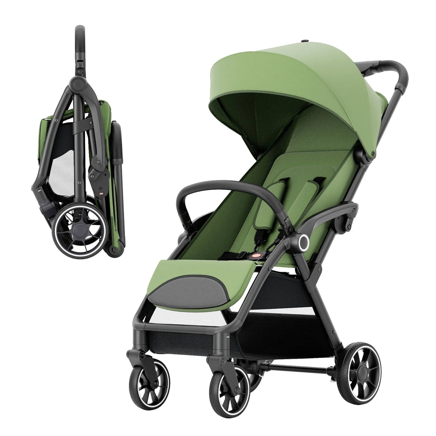 High View Portable Baby Stroller Compact Lightweight Travel Stroller for Babies & Toddlers With 360 Swivel Seat