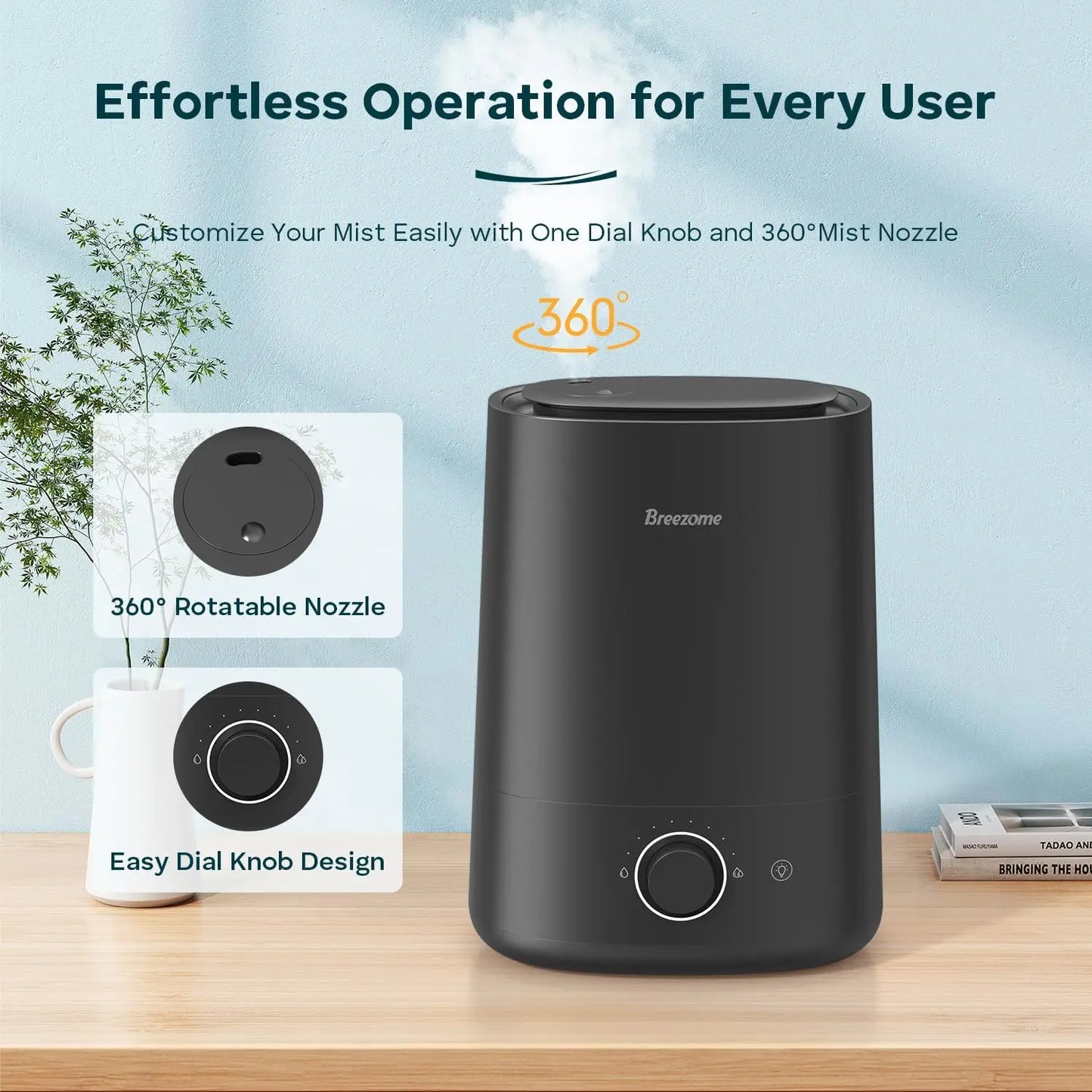 Ultrasonic 5L Humidifier 400ft² Aroma Essential Oil 30dB