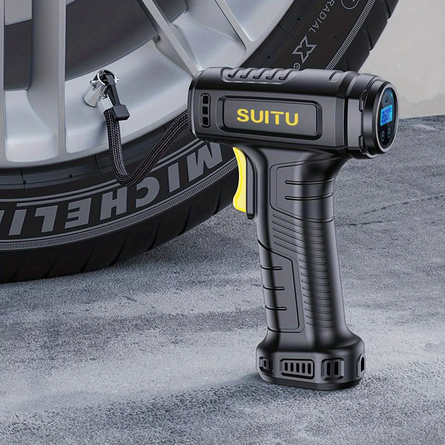 New 120W Handheld Air Compressor Wireless/Wired Inflatable Pump Portable Air Pump Tire Inflator Digital for Car Bicycle Balls