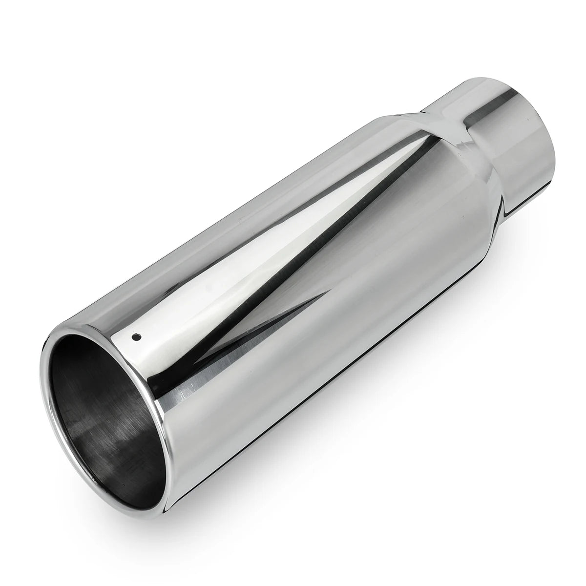 Universal Car Straight Exhaust Tip 3 Inch Inlet 4 Inch Outlet 12 Inch Length Stainless Steel Muffler Tip Tailpipe