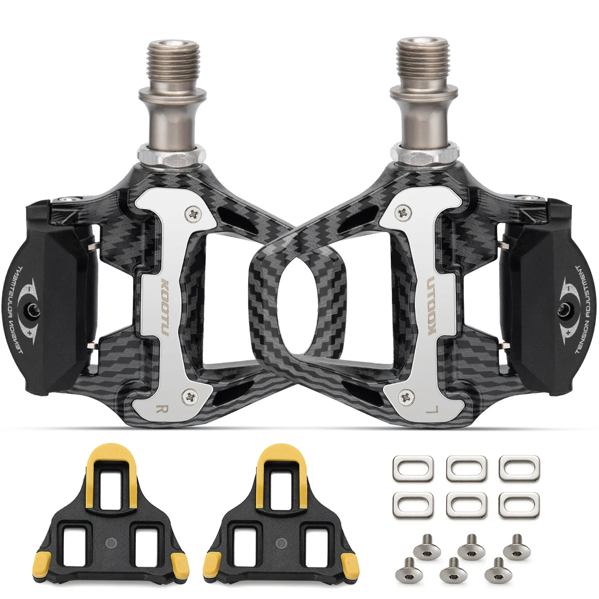 Carbon Fiber Clip-On Pedals With Sealed Bearings For KEO SPD