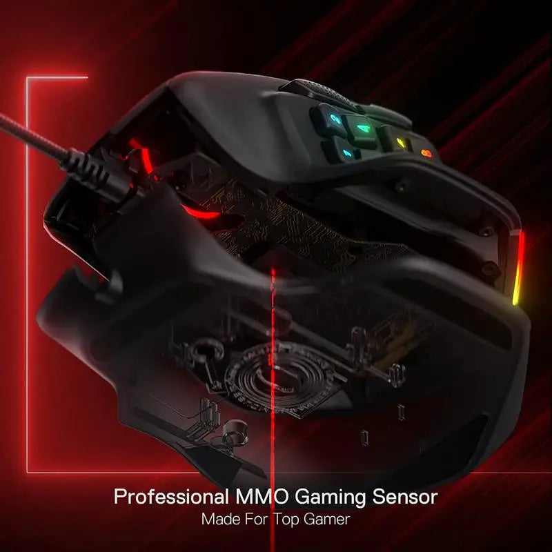 Redragon M811 Aatrox MMO Gaming Mouse,