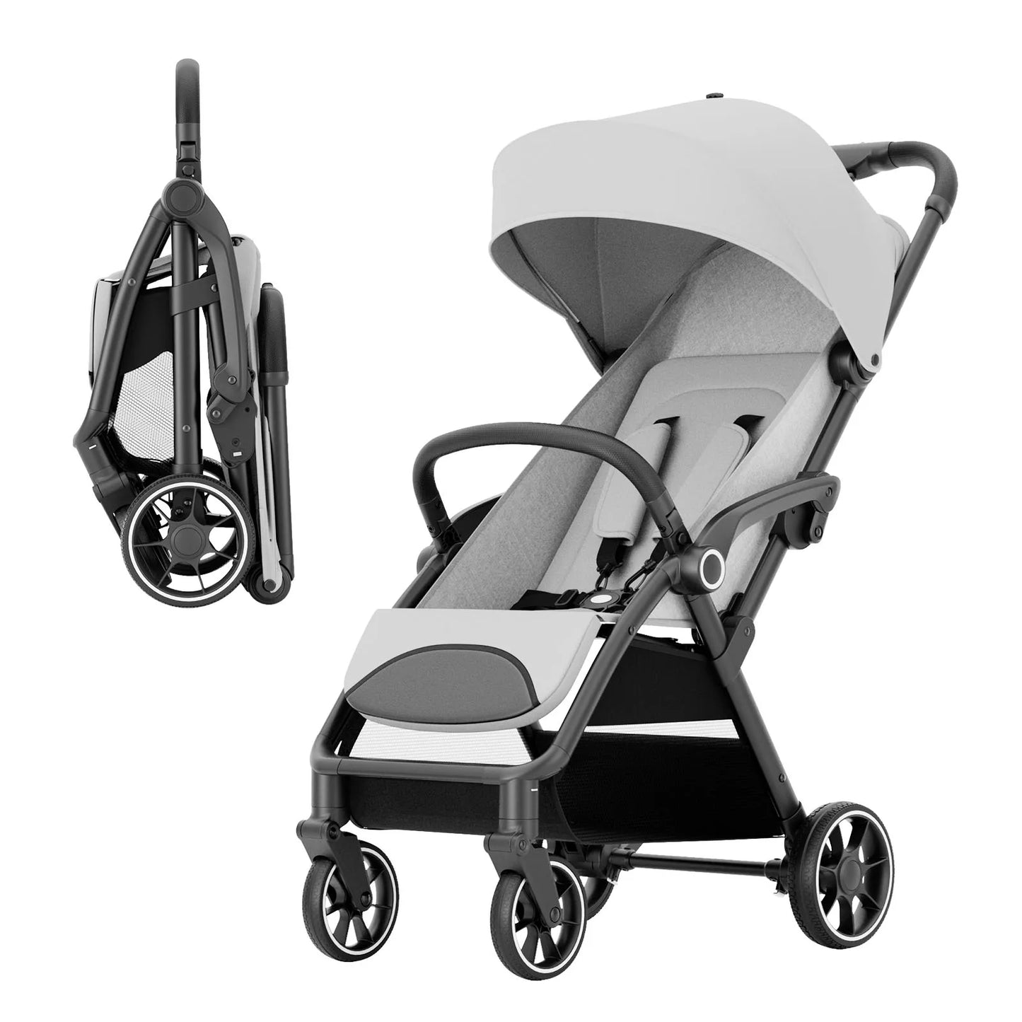 High View Portable Baby Stroller Compact Lightweight Travel Stroller for Babies & Toddlers With 360 Swivel Seat