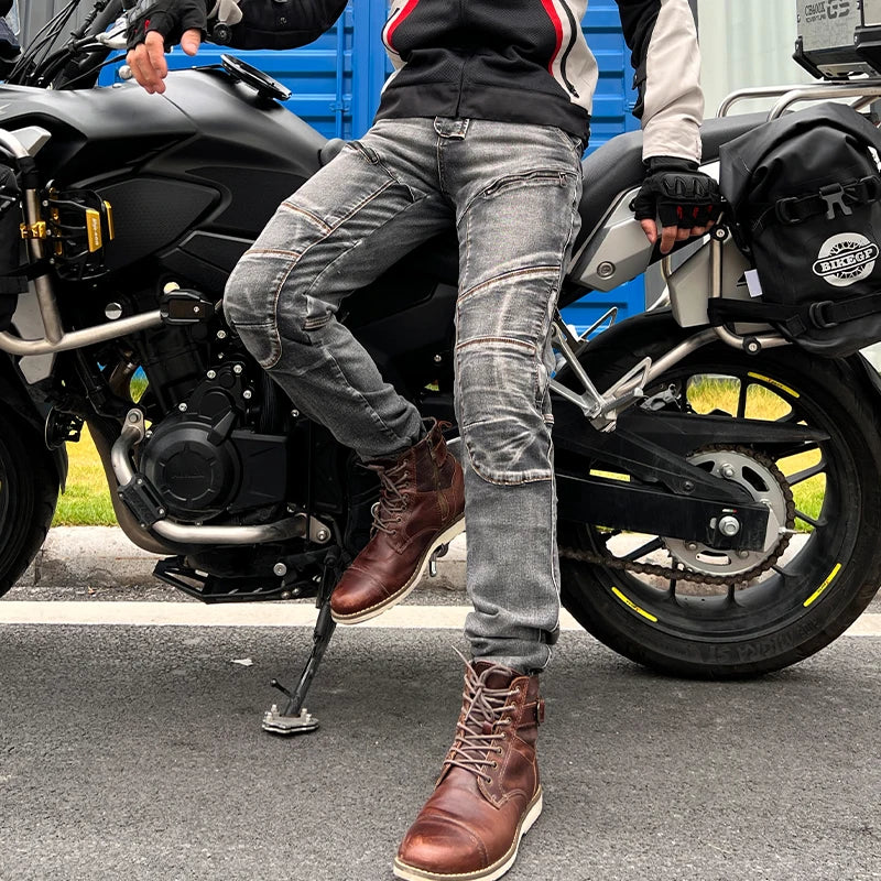 Men's Moto Jeans Motorcycle Pants Protective Gear Touring Motorbike Trousers Motocross CE Protective Stretch Jeans