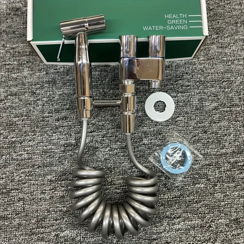 Stainless Steel Double Outlet Angle Valve Large Flow Shower Control Valve for Bathrooms and Washing Machines