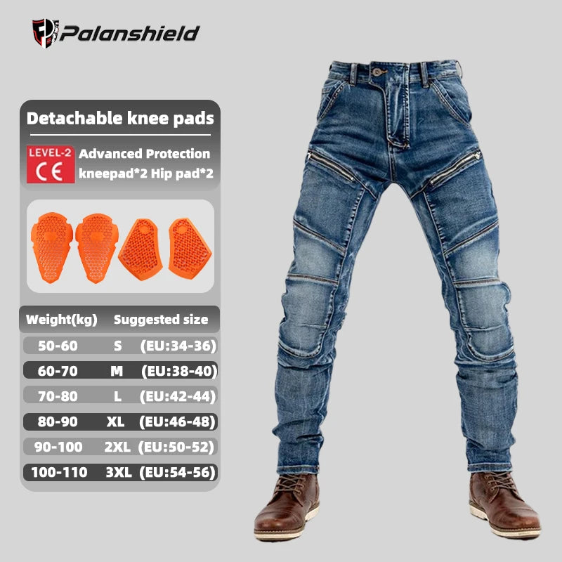 Men's Moto Jeans Motorcycle Pants Protective Gear Touring Motorbike Trousers Motocross CE Protective Stretch Jeans