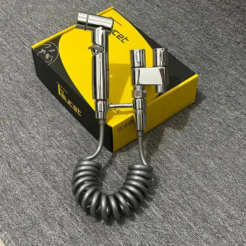 Stainless Steel Double Outlet Angle Valve Large Flow Shower Control Valve for Bathrooms and Washing Machines