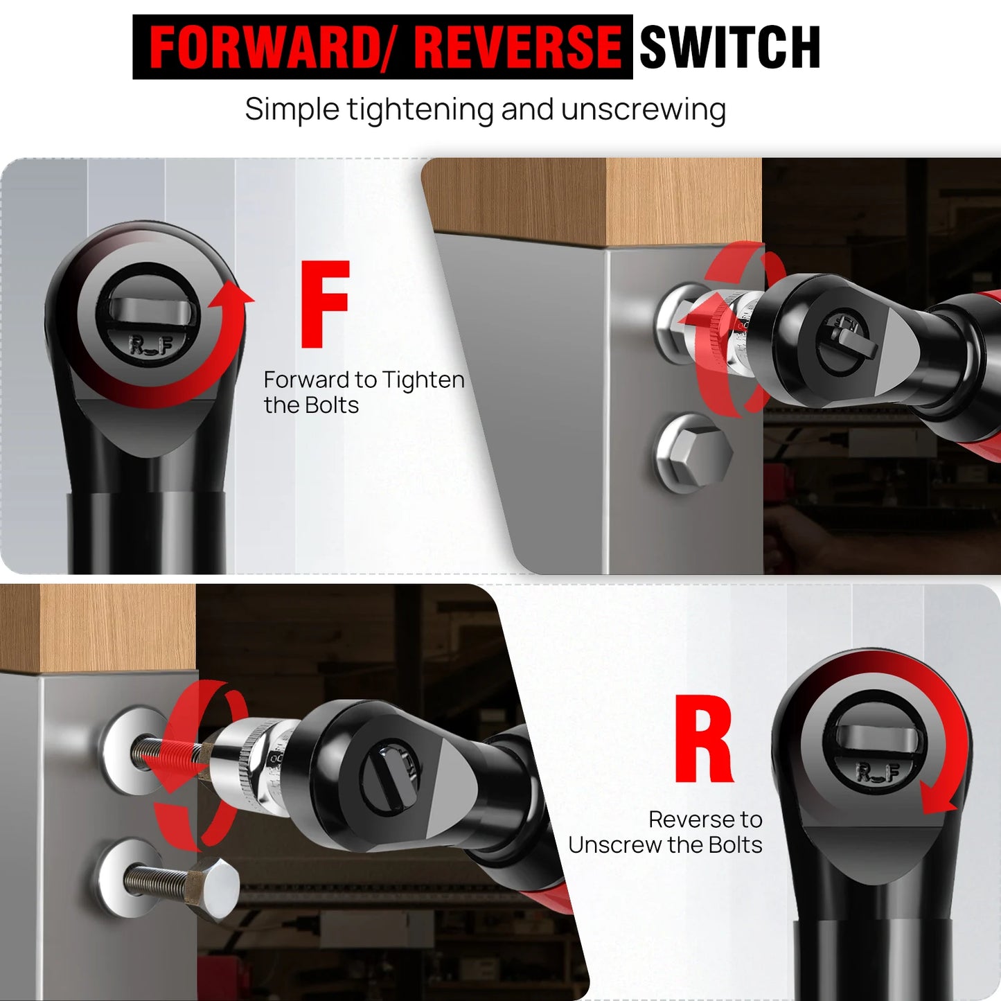 DayPlus 200NM 3/8 Inch Cordless Electric Ratchet Wrench 90 Degree Angle Wrench 12V Power Tool with 2 Batteries and Charger and 7 Socket Set